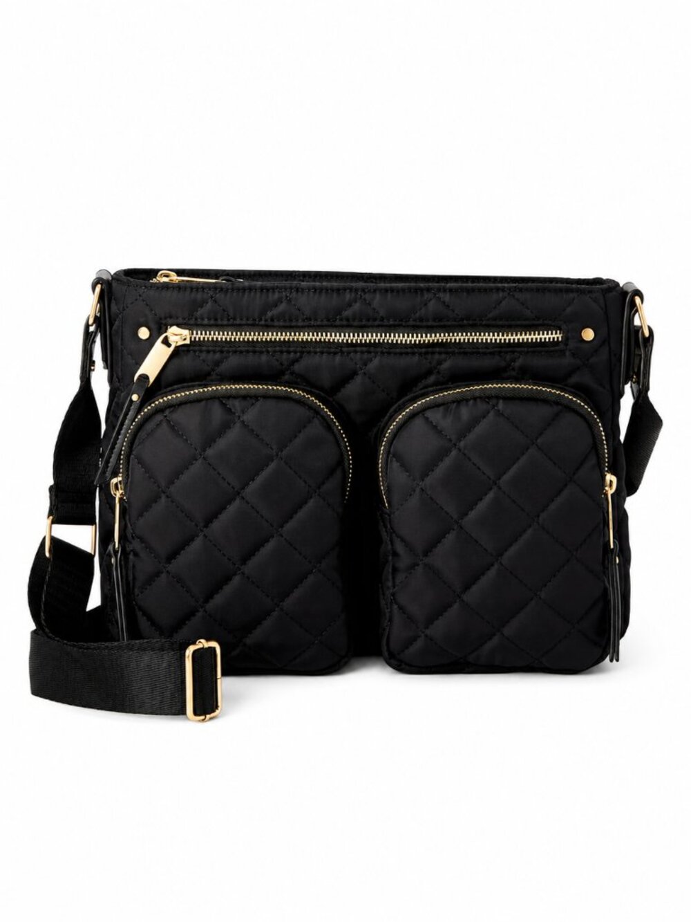 Time & Tru Mattie Nylon Crossbody Bag